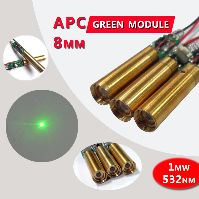 8mm apcmodule 고 안정적인 표준 녹색 점 레이저 헤드 튜브 녹색 레이저 외부 방향